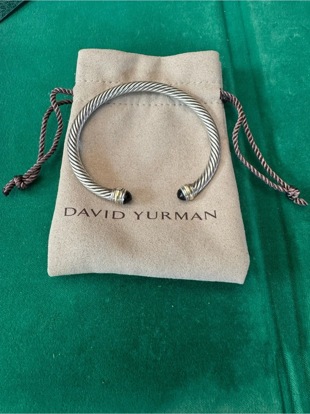 David Yurman Sterling Silver and 14kt Amethyst Bracelet